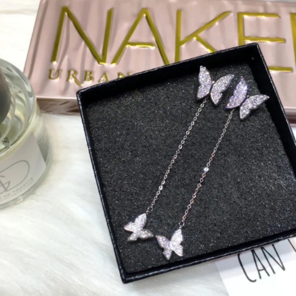 5 for $25 Elegant Silver Butterfly Earrings